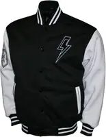 Ac/Dc Cp Varsity Jacket Lg Slv Sml Wt/Bk M2451ada1 Deal