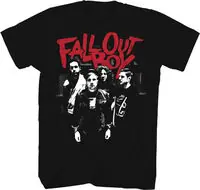 Crafted Fall Out Boy Punk Scratch Tshirt 2x Large Black