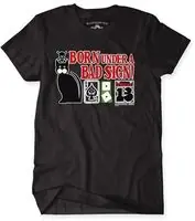 Warranty Included Born Under A Bad Sign T-Shirt Black Small