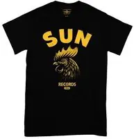 Special Discount Sun Records Gritty Rooster T-Shirt Black Small