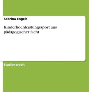 Kinderhochleistungssport aus pädagogischer Sicht Factory Price