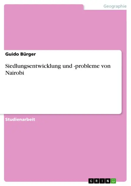 Buy Today Siedlungsentwicklung und -probleme von Nairobi