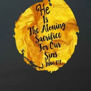 Sale He is the atoning sacrifice for our sins: Bible Verse Quote Cover Composition Notebook Portable