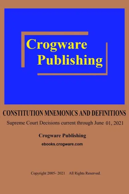 Constitution Mnemonics and Definitions Flash Sale