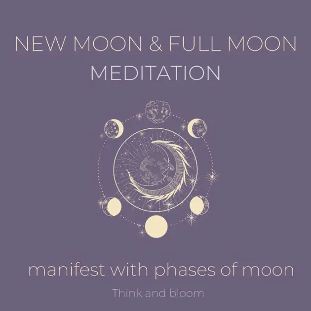 Hot Deal New moon and Full Moon Meditation Manifest with phases of moon: listen to your guidance intuition, moon power energies, align your frequency with universe, receive love abundance joy, trust life
