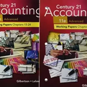 Print Student Working Papers (Chapters 1-24) for Century 21 Accounting: Advanced, 11th No Minimum Order