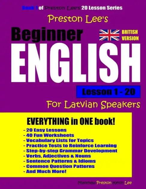 Reduced Price Preston Lee's Beginner English Lesson 1 - 20 For Latvian Speakers (British)