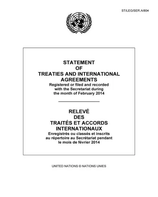 Statement of Treaties and International Agreements: Registered or Filed and Recorded with the Secretariat during the Month of February 2014/Relevé des traités et accords internationaux: Enregistrés ou classés et inscrits au répertoire au Secrétariat penda Direct From Factory