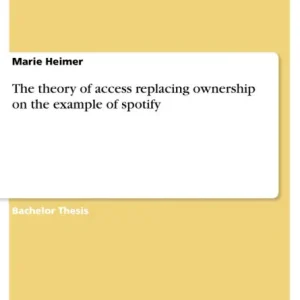 The theory of access replacing ownership on the example of spotify Price Drop