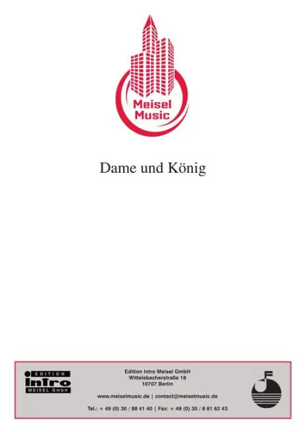 Dame und König: as performed by Rex Gildo, Single Songbook Genuine