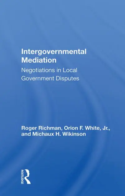 Markdown Intergovernmental Mediation: Negotiations In Local Government Disputes