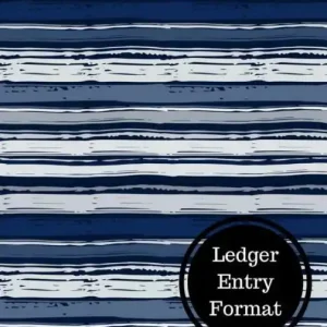 Price Drop Ledger Entry Format: Three Columnar Format