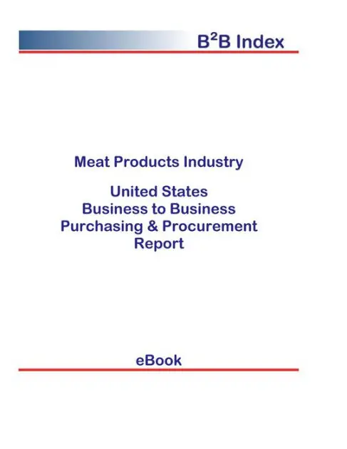 Buy Today Meat Products Industry United States