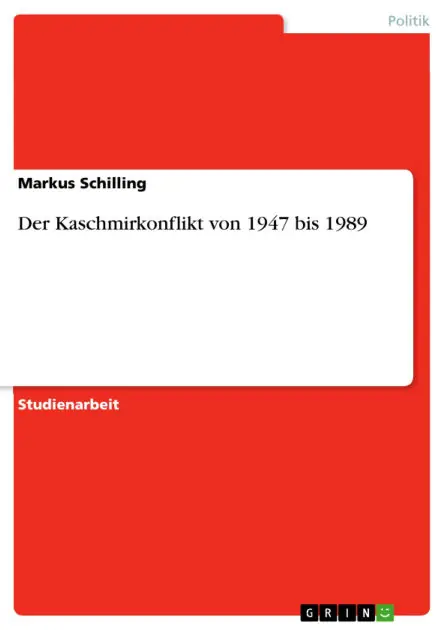 Hot Picks Der Kaschmirkonflikt von 1947 bis 1989