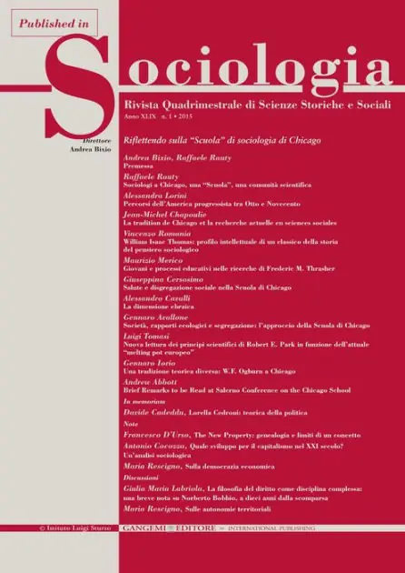 Order Now Lorella Cedroni: teorica della politica: Published in Sociologia n. 1/2015. Rivista quadrimestrale di Scienze Storiche e Sociali. Riflettendo sulla "Scuola" di sociologia di Chicago