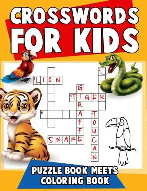 Buy Direct Crosswords for Kids: Puzzle Book Meets Coloring Book: The Ultimate Puzzle Activity Book for Children with Reproducible Worksheets for Classroom and Homeschool Use