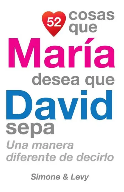52 Cosas Que María Desea Que David Sepa: Una Manera Diferente de Decirlo Money Back Guarantee