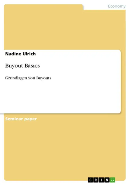 Buyout Basics: Grundlagen von Buyouts Big Sale