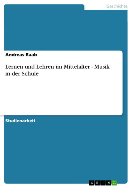 Professional Grade Lernen und Lehren im Mittelalter - Musik in der Schule