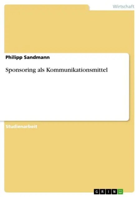 Sponsoring als Kommunikationsmittel Special Offer