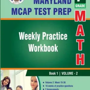 Popular Maryland Comprehensive Assessment Program (MCAP) Test Prep : 7th Grade Math : Weekly Practice WorkBook Volume 2