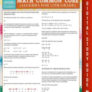 Math Common Core (Algebra for 12th Grade) (Speedy Study Guides) Top Pick