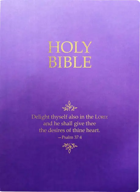 KJV Holy Bible, Delight Yourself In The Lord Life Verse Edition, Large Print, Royal Purple Ultrasoft: (Red Letter) Final Sale