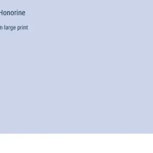Honorine: in large print Clearance