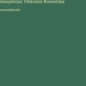 Sanajalkoja; Vihkonen Runoelmia: suuraakkosin Mega Sale
