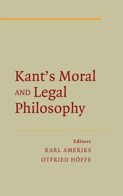 Kant's Moral and Legal Philosophy Save Now