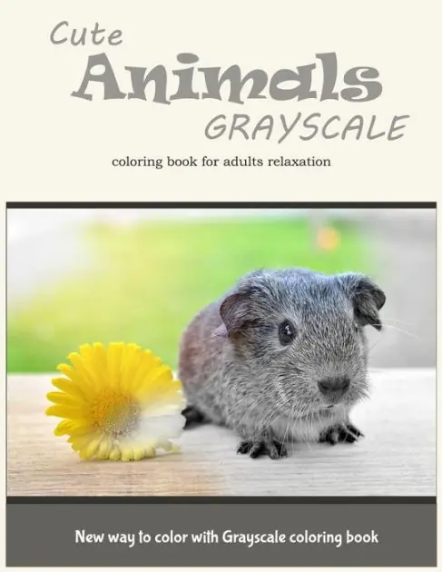 Cute Animals Grayscale Coloring Book for Adults Relaxation: New Way to Color with Grayscale Coloring Book Reduced Price