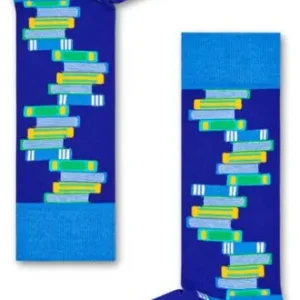 Free Returns Happy Socks Men's Book Stack Crew Sock