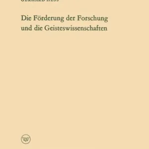 Die Förderung der Forschung und die Geisteswissenschaften Last Chance