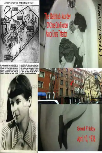 The Bathtub Murder Of Crime Club Founder Nancy Evans Titterton Good Friday April 10, 1936 Free Shipping